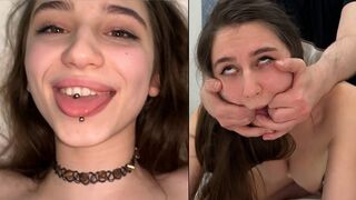 Симпатичная уличная шлюха в простынях
