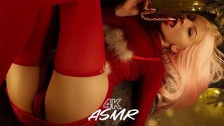 Рождественский ASMR — вкусное облизывание, дразнящий леденец, звуки рта, сосание микрофона