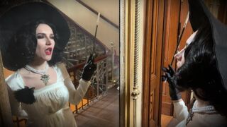 Леди Димитреску сосёт и трахается. Косплей Resident Evil Village
