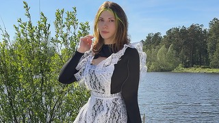 Трахнул грудастую выпускницу в машине